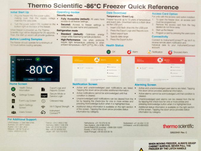 TSX70086A freezer instructions